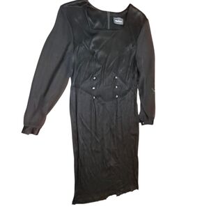 Elegant Black Long Sleeve Dress